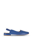 Bueno Shoes Mavi Koyu Deri Kadın Düz Sandalet 01wa0303