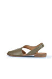 Bueno Shoes Haki Deri Kadın Sandalet 01ws2311