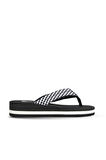 Bueno Shoes Siyah Beyaz Eva Kadın Parmak Arası Terlik 26wt202350