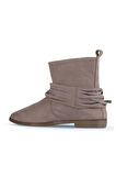 Bueno Shoes Vizon Nubuk Kadın Düz Bot 01wd3509