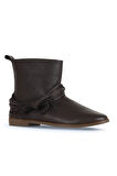 Bueno Shoes Kahverengi Deri Kadın Düz Bot 01wd3509