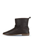 Bueno Shoes Kahverengi Deri Kadın Düz Bot 01wd3509