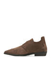 Bueno Shoes Kahverengi Nubuk Kadın Düz Bot 01wd3603