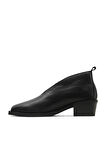 Bueno Shoes Siyah Deri Kadın Topuklu Bot 01wd4004