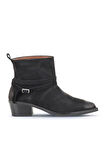 Bueno Shoes Siyah Nubuk Kadın Topuklu Bot 01wd4006