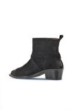 Bueno Shoes Siyah Nubuk Kadın Topuklu Bot 01wd4006