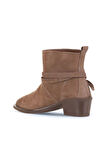 Bueno Shoes Kahverengi Nubuk Kadın Topuklu Bot 01wd4006