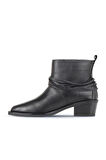 Bueno Shoes Siyah Deri Kadın Topuklu Bot 01wd4007