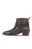 Bueno Shoes Kahverengi Deri Kadın Topuklu Bot 01wd4007