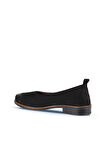 Bueno Shoes Siyah Nubuk Kadın Babet 01wd3800