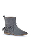 Bueno Shoes Gri Nubuk Kadın Düz Bot 01wd3714