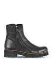 Bueno Shoes Siyah Deri Kadın Topuklu Bot 01wd0203