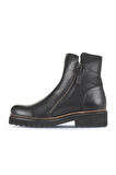 Bueno Shoes Siyah Deri Kadın Topuklu Bot 01wd0203