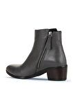 Bueno Shoes Gri Deri Kadın Topuklu Bot 01wd1100