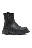 Bueno Shoes Siyah Deri Kadın Düz Bot 01wd2108