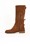 Bueno Shoes Taba Açık Süet Kadın Düz Çizme 01wd0500