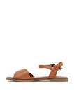 Bueno Shoes Taba Koyu Deri Kadın Düz Sandalet 01wa5704