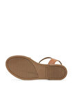 Bueno Shoes Taba Koyu Deri Kadın Düz Sandalet 01wa5704