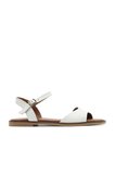 Bueno Shoes Beyaz Deri Kadın Düz Sandalet 01wa5704
