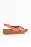 Bueno Shoes Mercan Deri Kadın Dolgu Topuklu Sandalet 01wy5701