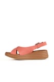 Bueno Shoes Mercan Deri Kadın Dolgu Topuklu Sandalet 01wy5701