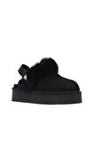 Bueno Shoes Siyah Süet Kadın Az Topuklu Terlik 05ag6104054
