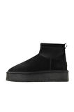 Bueno Shoes Siyah Süet Kadın Dolgu Topuklu Bot 05ag2114054