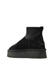 Bueno Shoes Siyah Süet Kadın Dolgu Topuklu Bot 05ag2114054