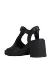 Bueno Shoes Siyah Deri Kadın Topuklu Sandalet 01wa1702