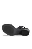 Bueno Shoes Siyah Deri Kadın Topuklu Sandalet 01wa3502