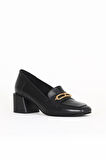 Bueno Shoes Siyah Deri Kadın Topuklu Ayakkabı 33wa7656