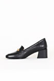 Bueno Shoes Siyah Deri Kadın Topuklu Ayakkabı 33wa7656