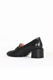 Bueno Shoes Siyah Deri Kadın Topuklu Ayakkabı 33wa7656