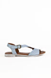 Bueno Shoes Mavi Açık Deri Kadın Düz Sandalet 01we2301
