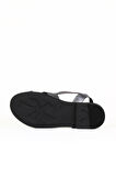 Bueno Shoes Kurşun Deri Kadın Düz Sandalet 01we2803
