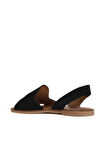 Bueno Shoes Siyah Alf Süet Kadın Düz Sandalet 01wa5711