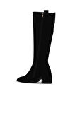 Bueno Shoes Siyah Süet Kadın Topuklu Çizme 33wc14535