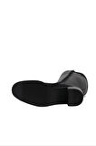 Bueno Shoes Siyah Deri Kadın Topuklu Çizme 33wc80010