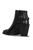 Bueno Shoes Siyah Deri Kadın Topuklu Bot 33wb9510