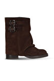 Bueno Shoes Kahverengi Süet Kadın Topuklu Bot 39wb1429