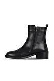 Bueno Shoes Siyah Deri Kadın Topuklu Bot 33wb34020