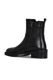 Bueno Shoes Siyah Deri Kadın Topuklu Bot 33wb34020