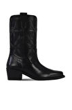 Bueno Shoes Siyah Deri Kadın Topuklu Çizme 39wc9423