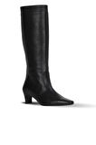 Bueno Shoes Siyah Deri Kadın Topuklu Çizme 39wc2959