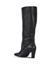Bueno Shoes Siyah Deri Kadın Topuklu Çizme 39wc2958