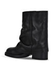 Bueno Shoes Siyah Deri Kadın Topuklu Bot 39wb1429