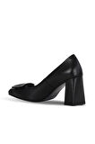 Bueno Shoes Siyah Deri Kadın Topuklu Ayakkabı 39wa2005