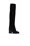 Bueno Shoes Siyah Süet Kadın Topuklu Çizme 30wc18722