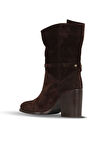Bueno Shoes Kahverengi Süet Kadın Topuklu Bot 30wb4035