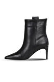 Bueno Shoes Siyah Deri Kadın Topuklu Bot 42wb6253